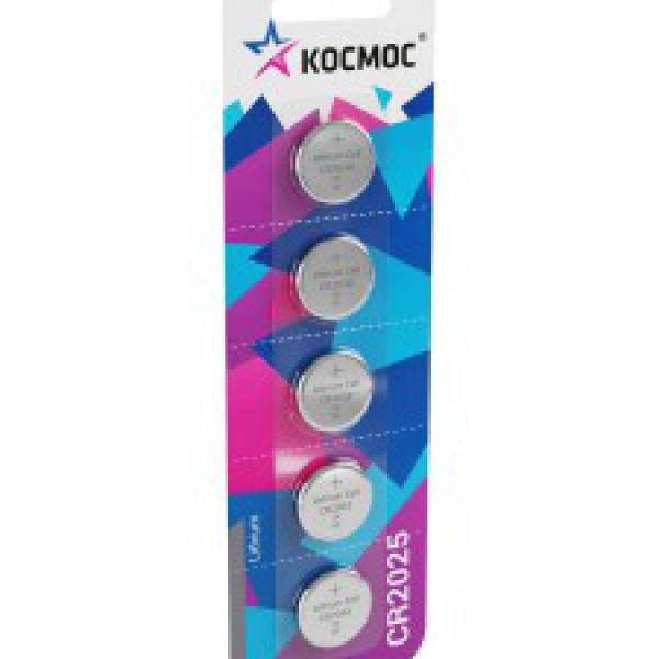 Батарейка литевая КОСМОС CR2025 ВL5 62252