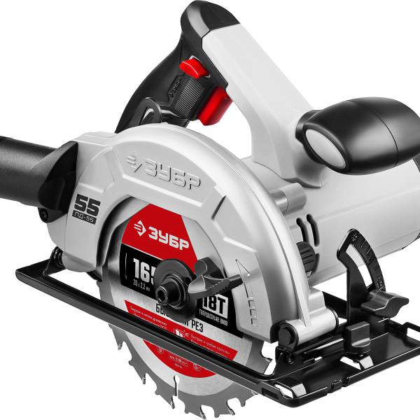 Пила дисковая, 90°-55 мм, диск 165 мм, 1300 Вт, ЗУБР ПД-55